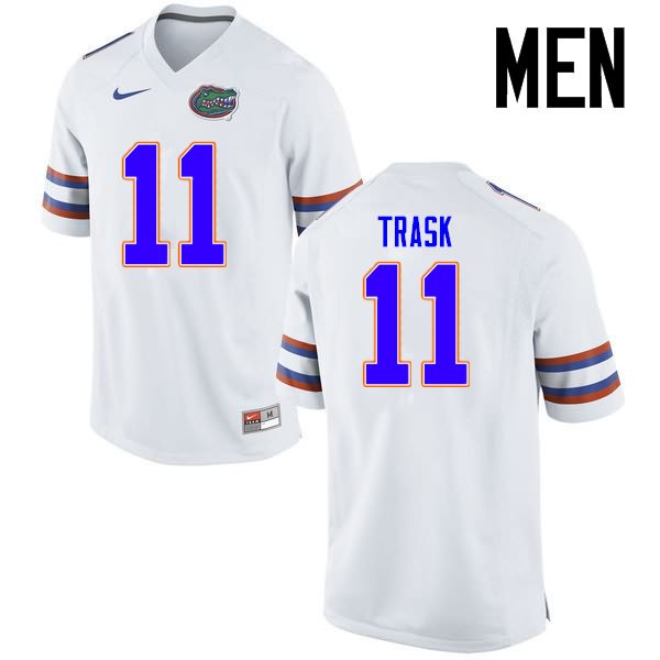 Men's NCAA Florida Gators Kyle Trask #11 Stitched Authentic Nike White College Football Jersey KEX0265ZJ